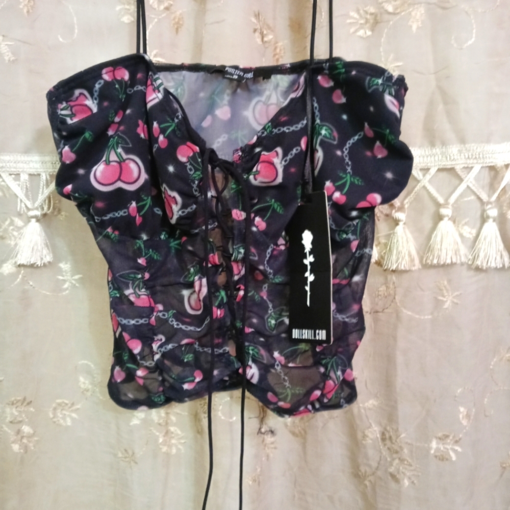 Dolls kill corset tank top small